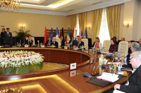 European Union foreign policy chief Catherine Ashton heads a meeting between Iran and six world powers in Baghdad